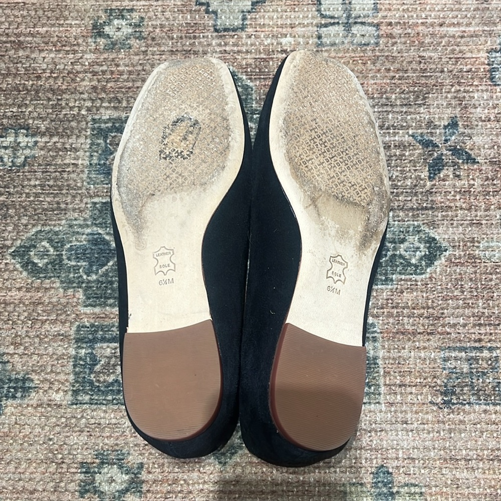 Tory‎ Burch 'Georgia' Square Toe Suede Ballet Flats - Picture 6 of 6